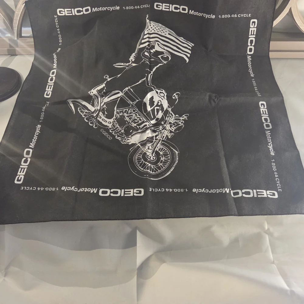 Black Motorcycle Bandana Scarf